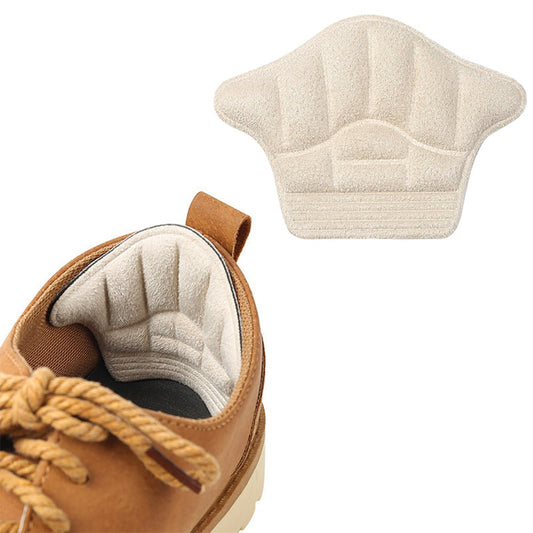 2 Pairs Anti Wear Heel Protection Pads Heel Liners Heel Inserts Insoles Apricot