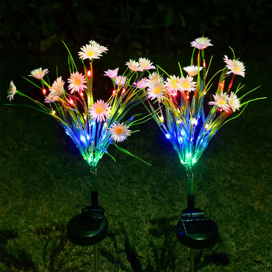 2 X Daisy Solar Light Patio Lamp Solar Lighting Outdoor Garden Decor