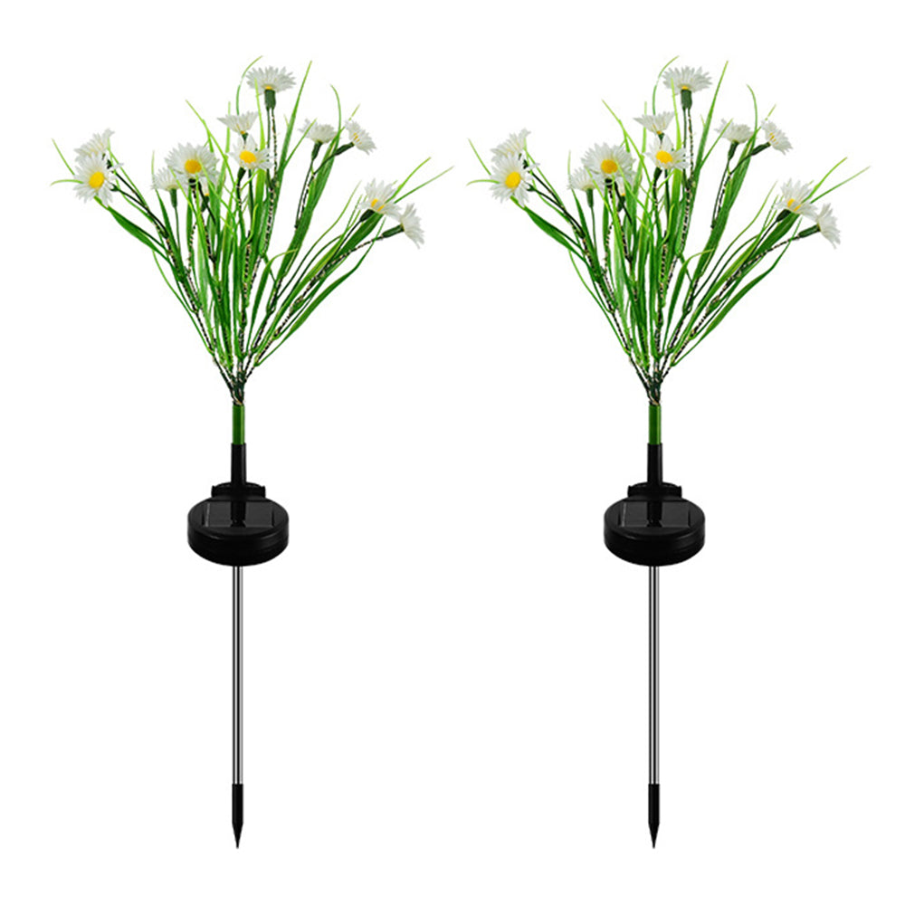 2 X Daisy Solar Light Patio Lamp Solar Lighting Outdoor Garden Decor
