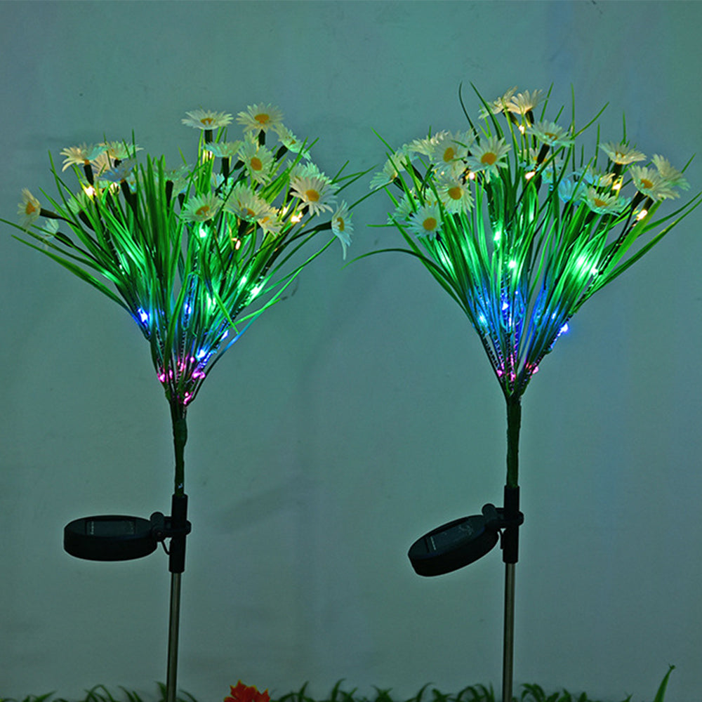 2 X Daisy Solar Light Patio Lamp Solar Lighting Outdoor Garden Decor