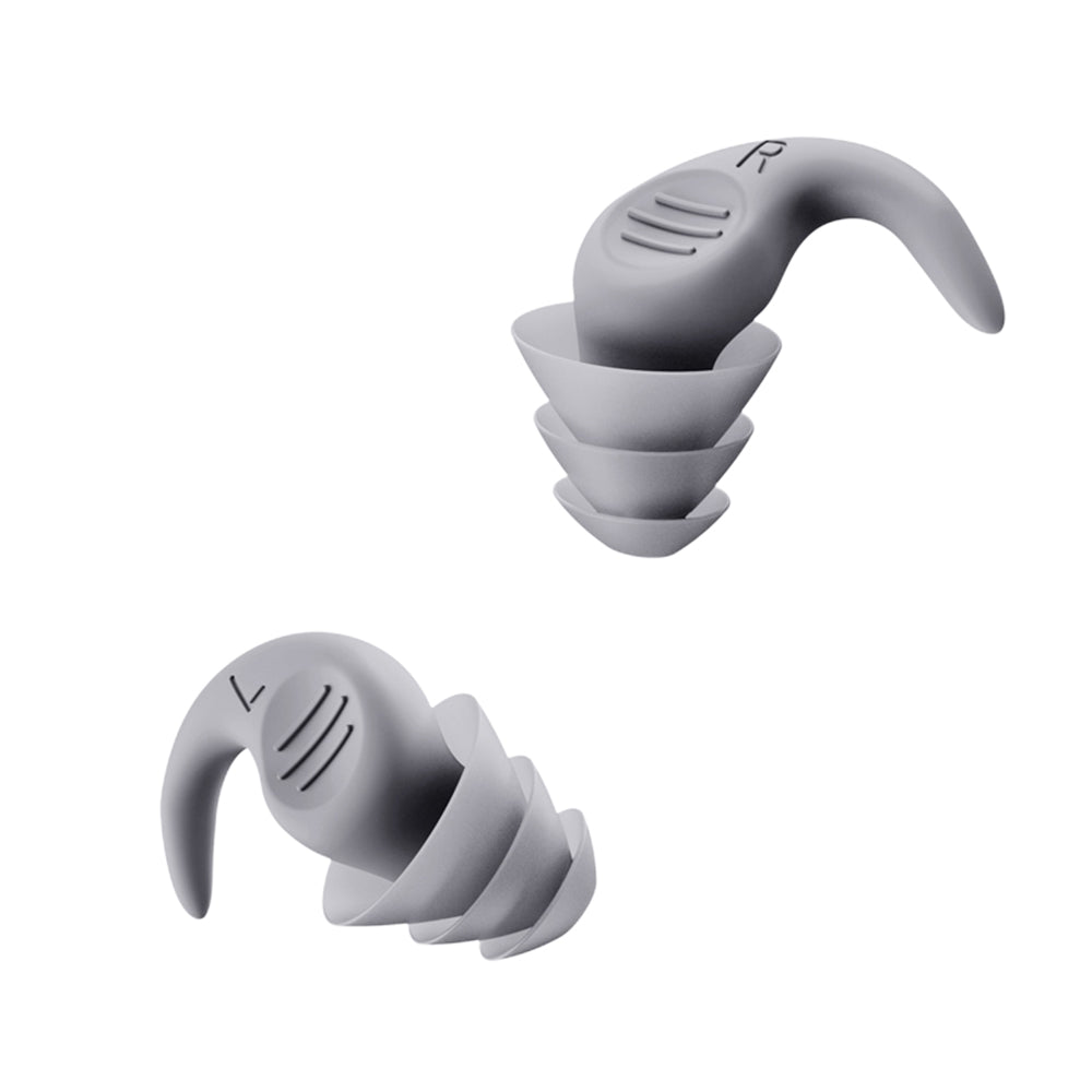 2 Pairs of Reusable Sleep Noise Reduction Ear Plugs Purple Grey