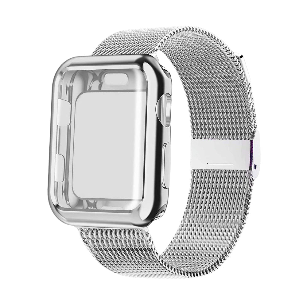 2X Metal Watch Band with Screen Protective Case for Apple Watch iWatch 40mm