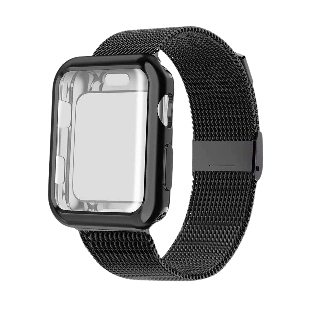 2X Metal Watch Band with Screen Protective Case for Apple Watch iWatch 40mm