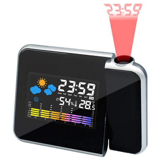 1Pc Digital Projection Alarm Clock Thermometer Indoor Humidity Monitor
