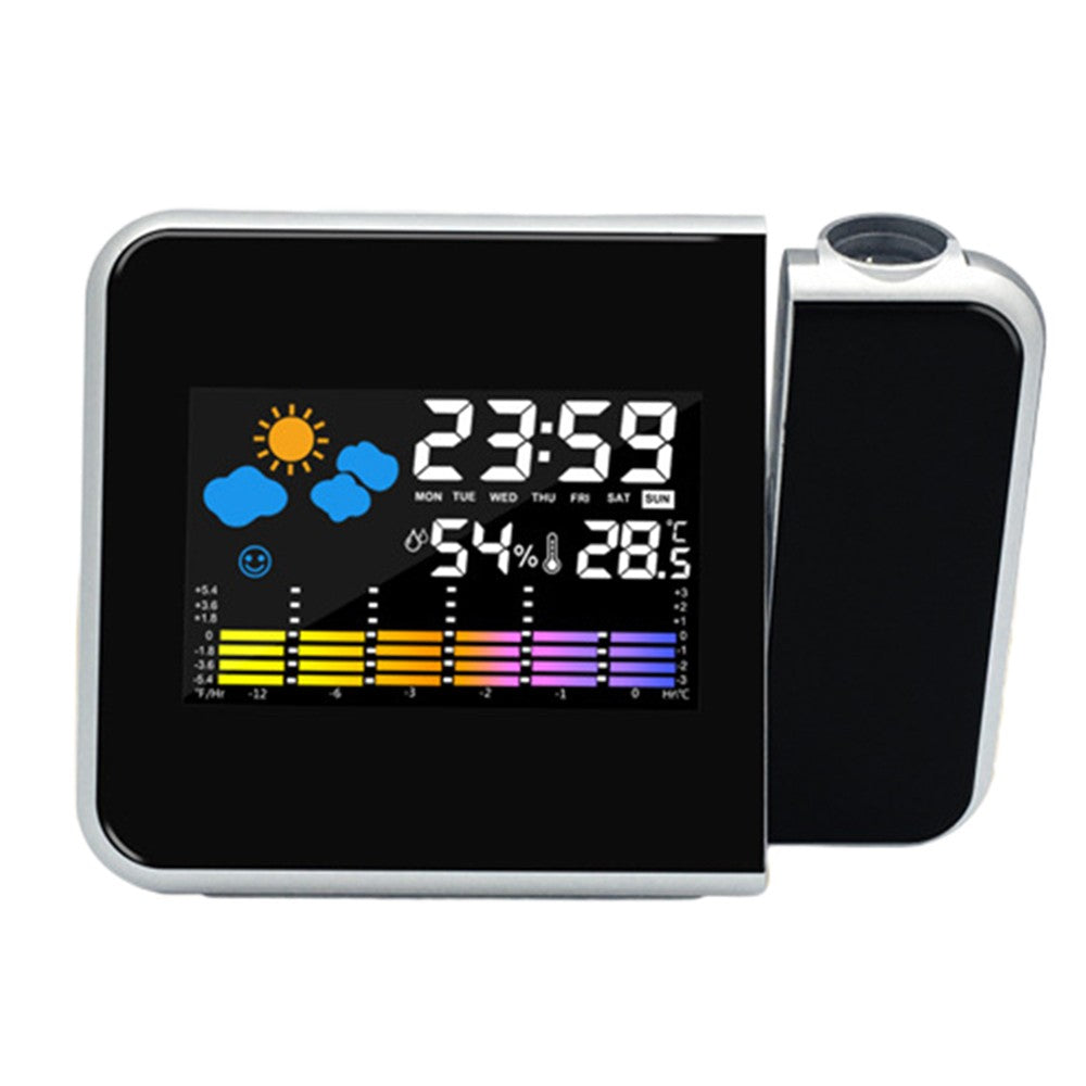 1Pc Digital Projection Alarm Clock Thermometer Indoor Humidity Monitor
