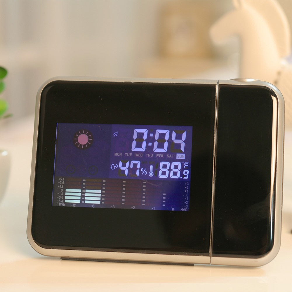 1Pc Digital Projection Alarm Clock Thermometer Indoor Humidity Monitor