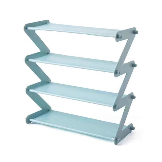 4 Tier Shoes Storage Rack Shelf Organizer Blue