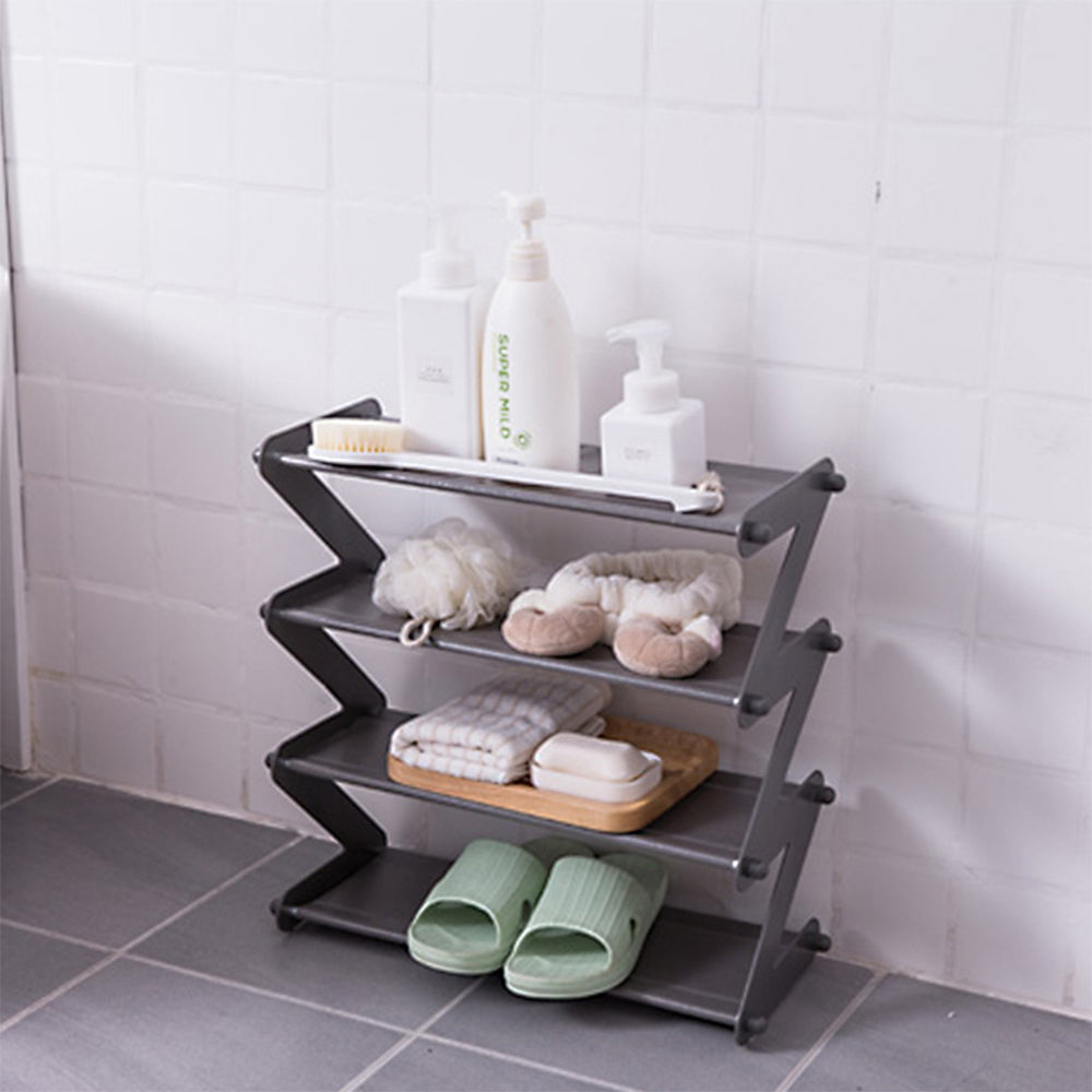 4 Tier Shoes Storage Rack Shelf Organizer Grey