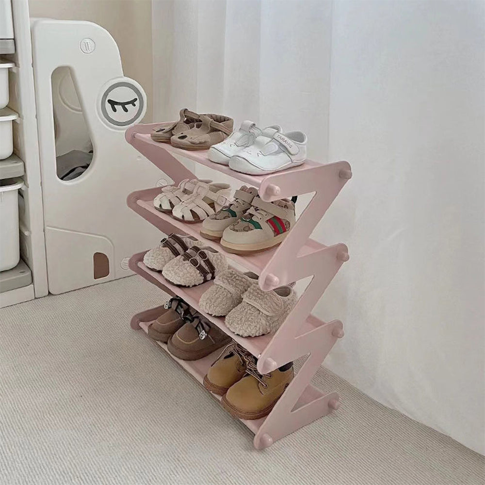 4 Tier Shoes Storage Rack Shelf Organizer Pink