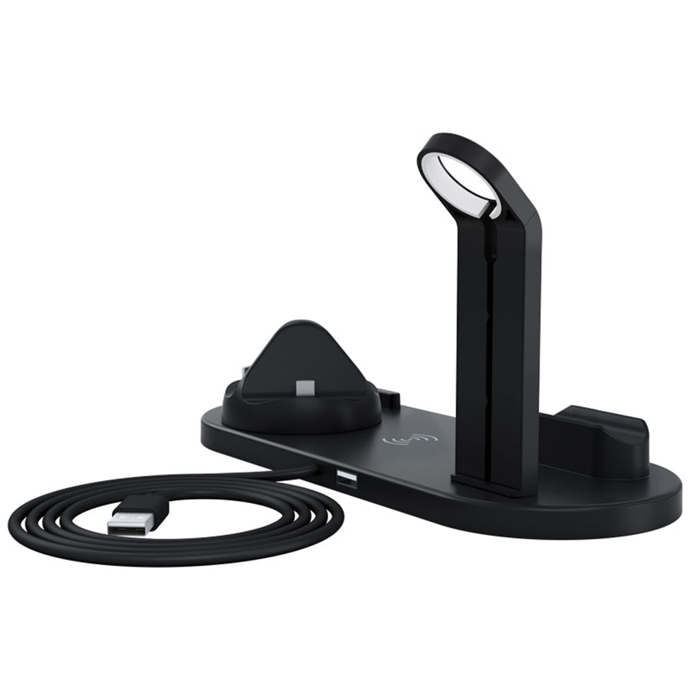 2Pcs 3 in 1 Wireless Charging Station for iPhone iWatch Airpods Black White