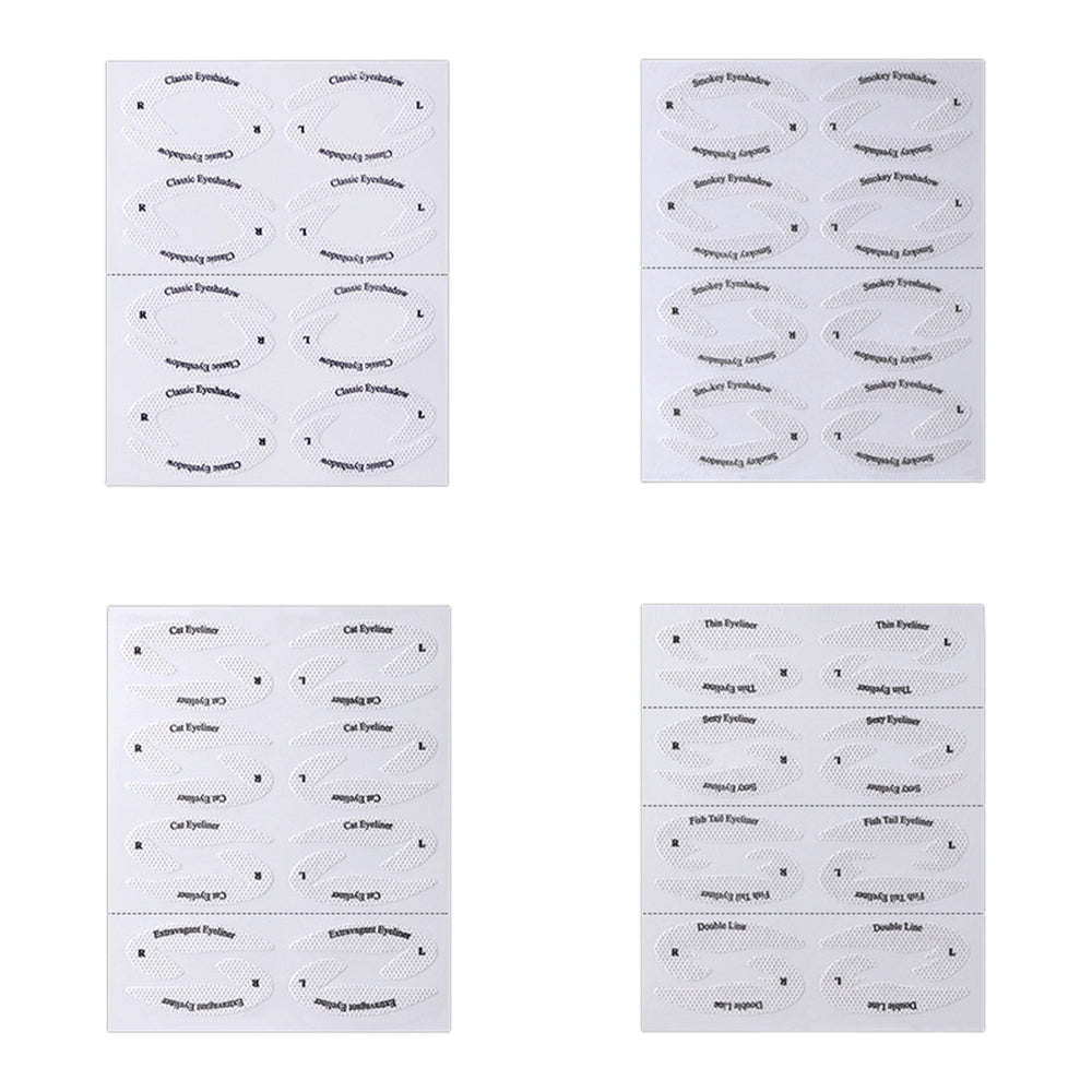 24 Sheet Eyeliner Eyeshadow Stencils for Beginners