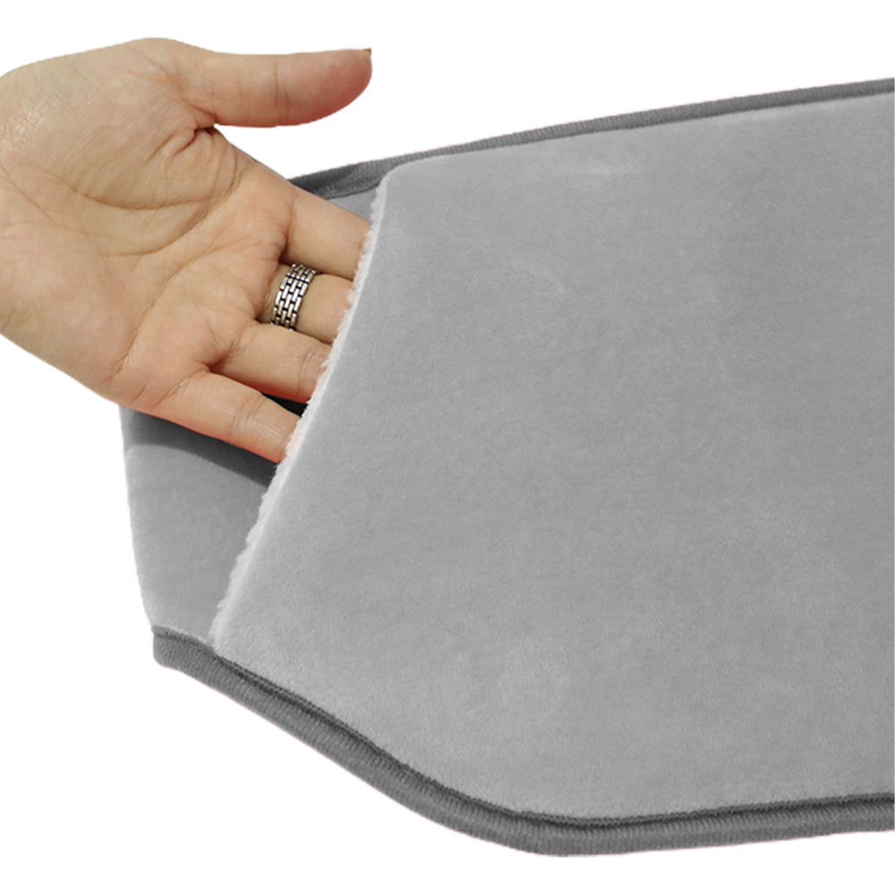 Hot Water Bottle Bag with Plush Waist Cover Belt Grey
