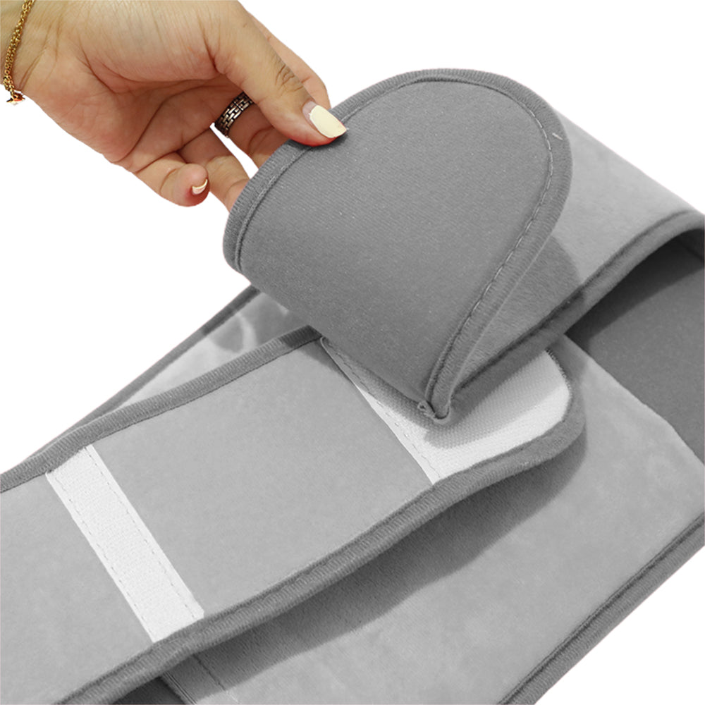 Hot Water Bottle Bag with Plush Waist Cover Belt Grey