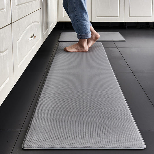 150x45cm PU Leather Non slip Kitchen Door Mat Grey