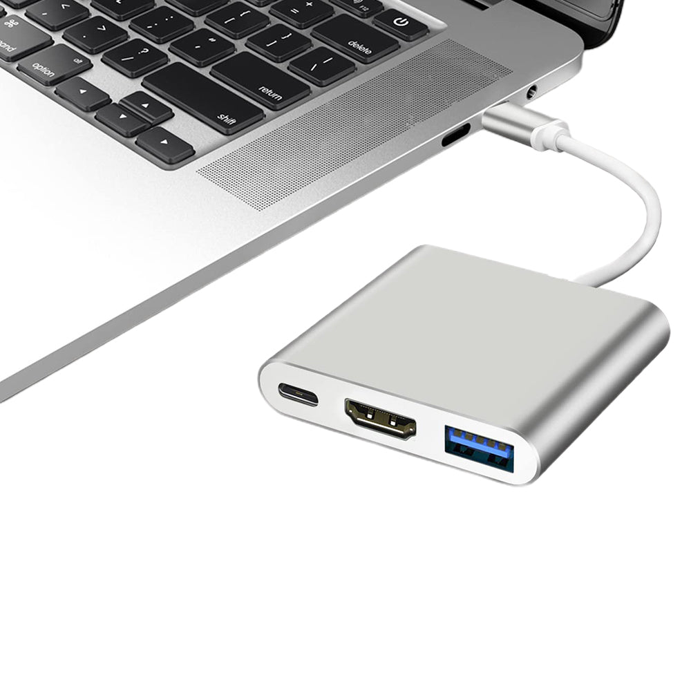 2Pcs 3 in 1 Hub Type C to USB Adapter Converter for MacBook