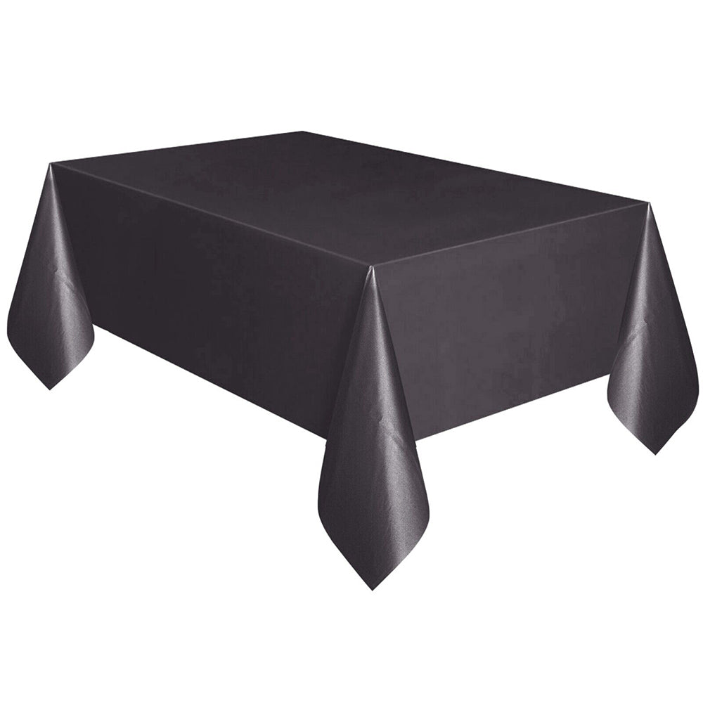 5Pcs Disposable Rectangle Plastic Table Cloth Black