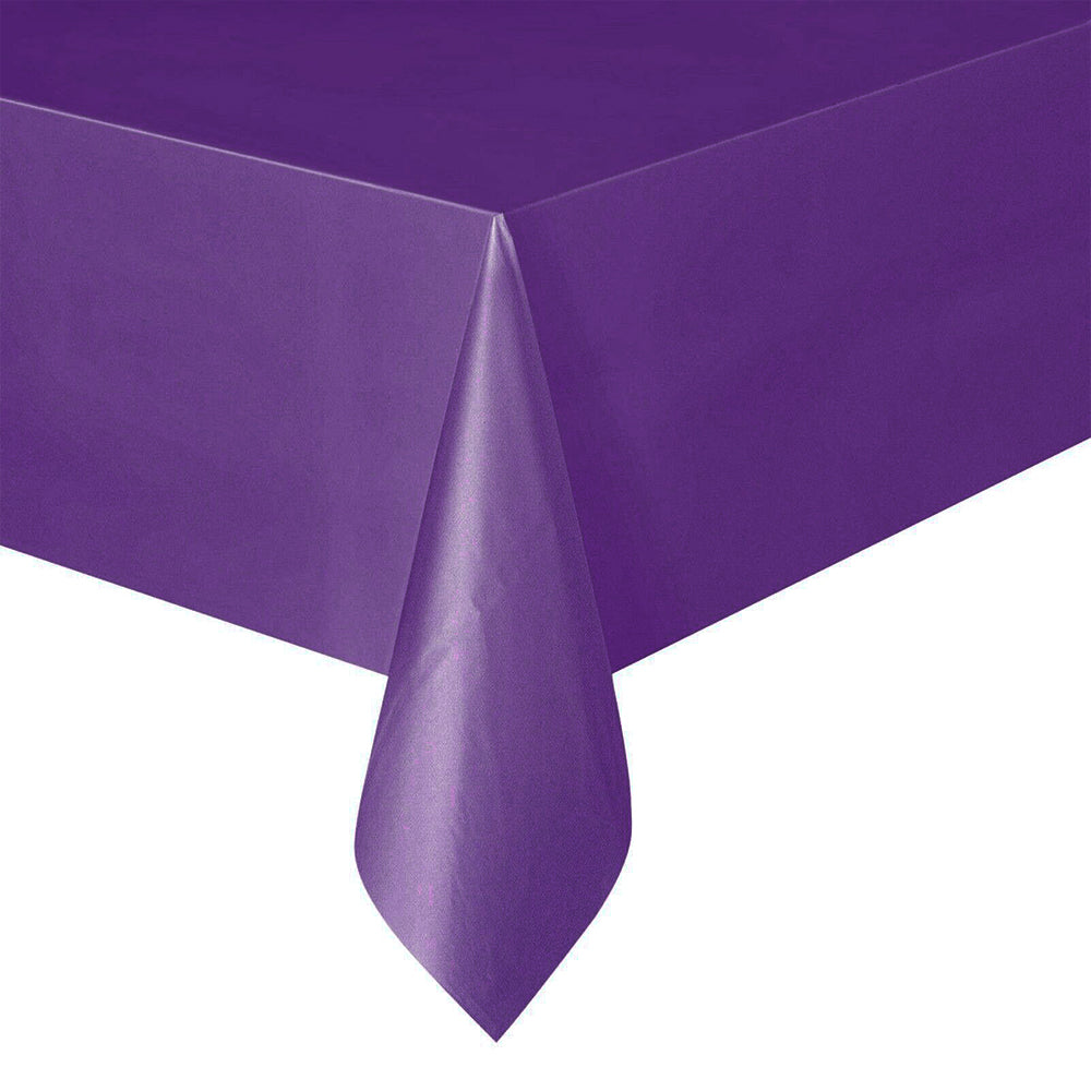 5Pcs Disposable Rectangle Plastic Table Cloth Purple