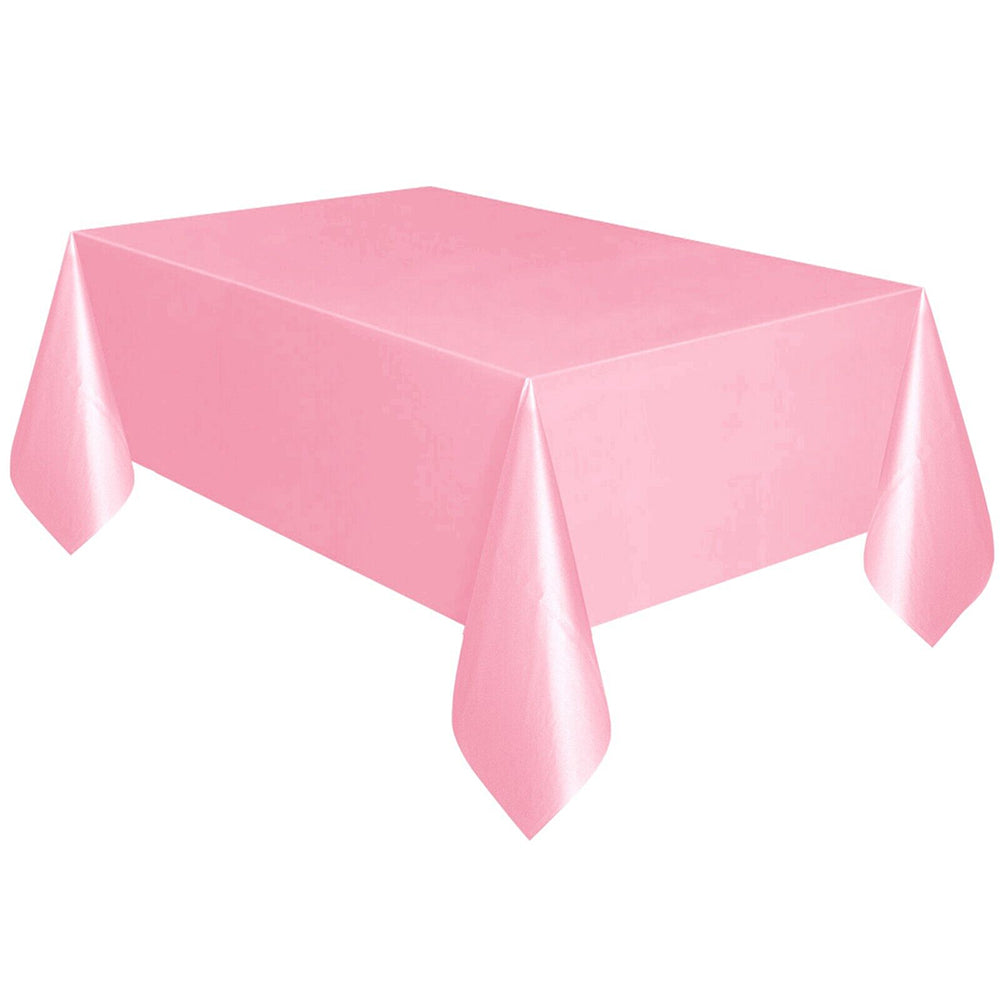 5Pcs Disposable Rectangle Plastic Table Cloth Pink