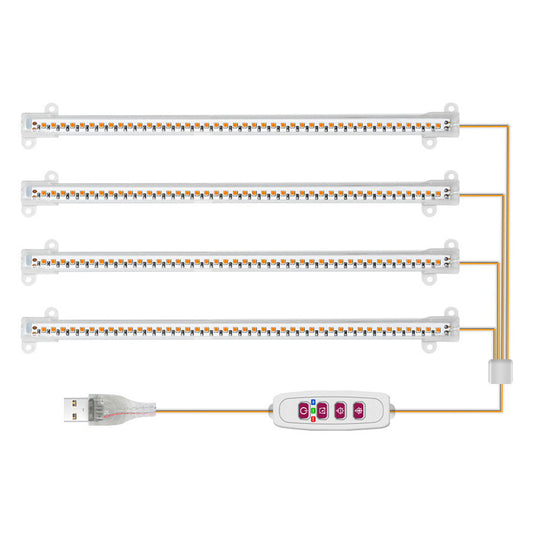 Four Light Tubes LED Grow Light Tube Strip Full Spectrum Lamp