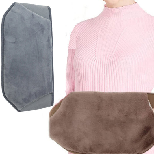 2X Hot Water Bottle Bag with Plush Waist Cover Belt