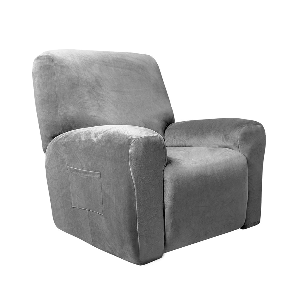 Stretch Recliner Chair Cover for 1 Seater Dark Grey