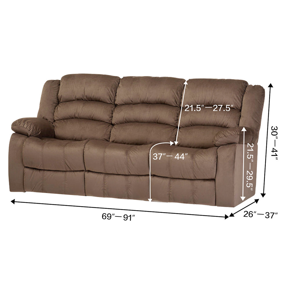 Stretch Recliner Chair Cover for 3 Seater Dark Grey