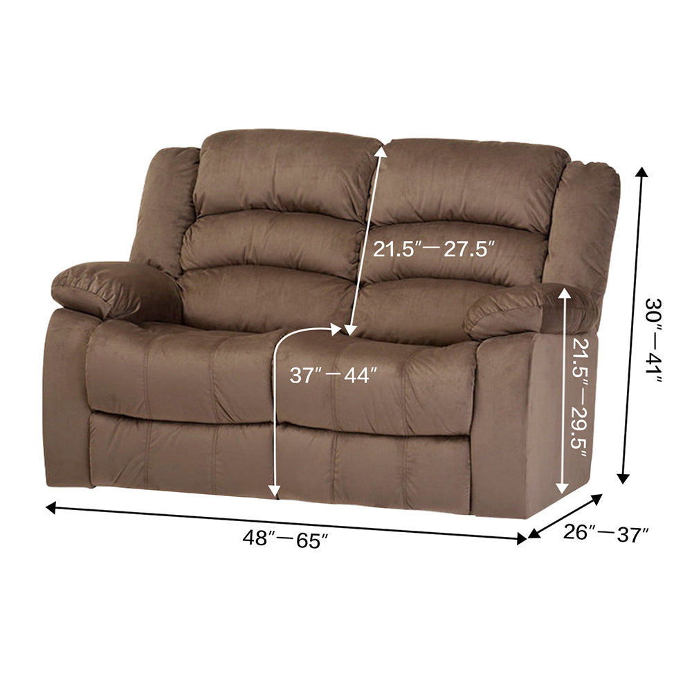 Stretch Recliner Chair Cover for 2 Seater Light Grey