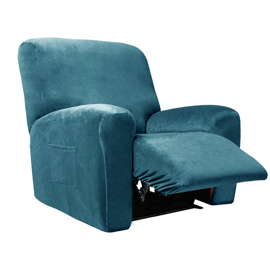 Stretch Recliner Chair Cover for 3 Seater Peacock blue
