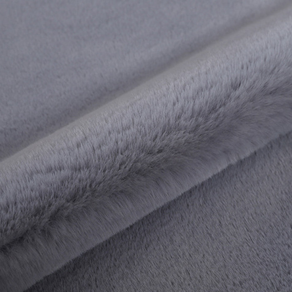 80x60cm Bear Shaped Plush Rug Door Mat Grey