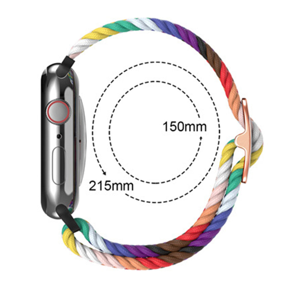 2Pcs Nylon Braided Strap for Apple Watch 42mm 44mm Pink and Colorful