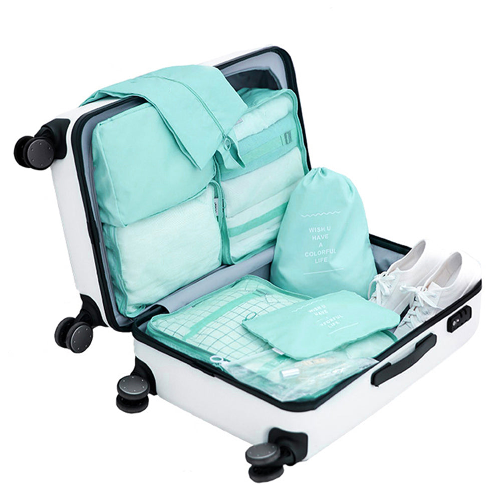 Set of 8Pcs Travel Storage Bag Blue