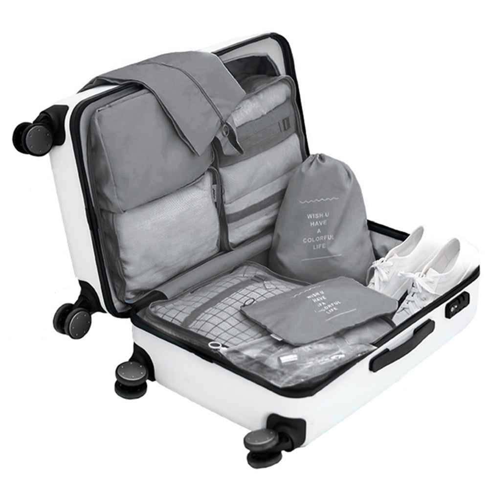 Set of 8Pcs Travel Storage Bag Grey