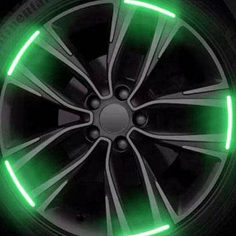 20pcs Car Wheel Hub Warning Reflective Strip Tape Colorful