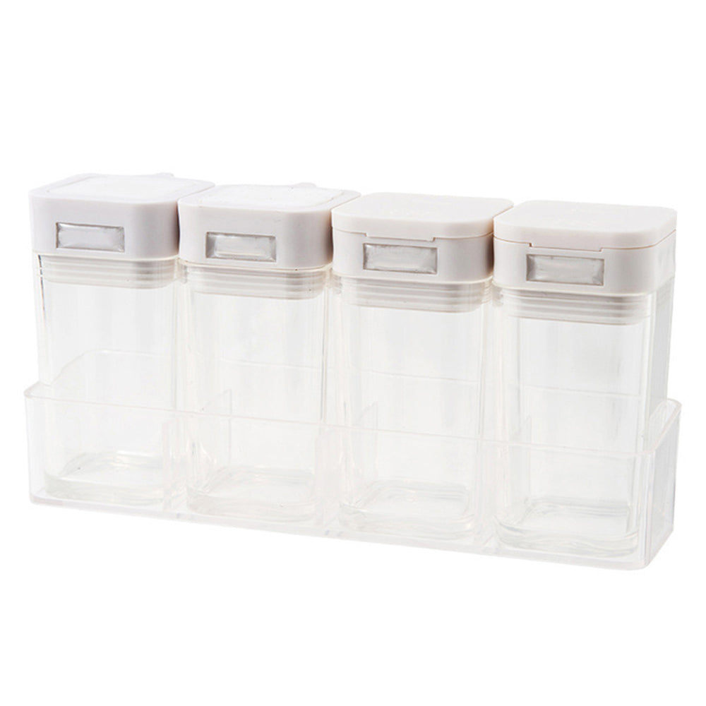 Set of 4Pcs Kitchen Spice Jar Seasoning Bottle
