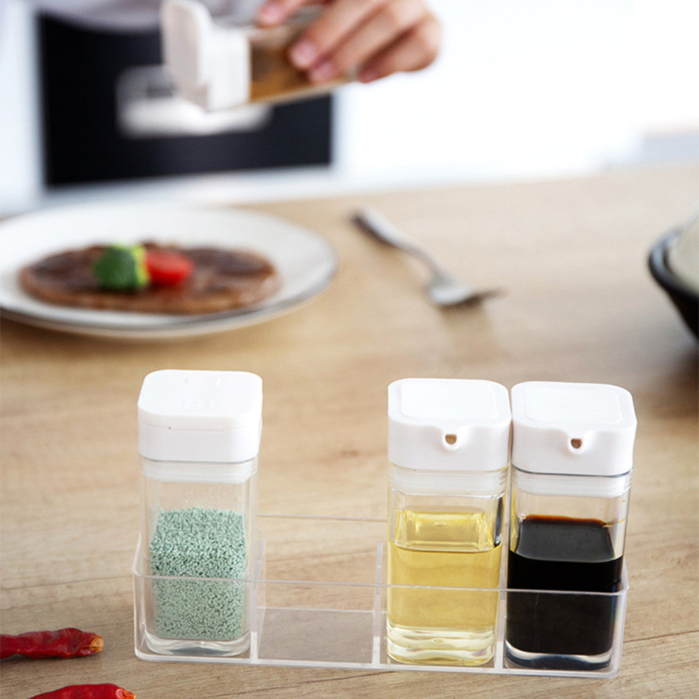 Set of 4Pcs Kitchen Spice Jar Seasoning Bottle