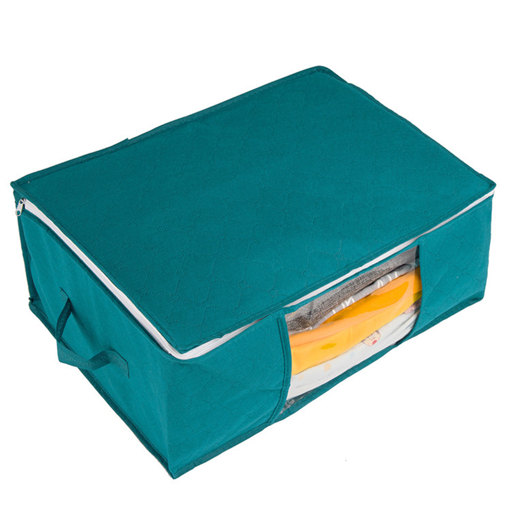 1Pcs Foldable Clothes Quilt Blanket Storage Bag Blue