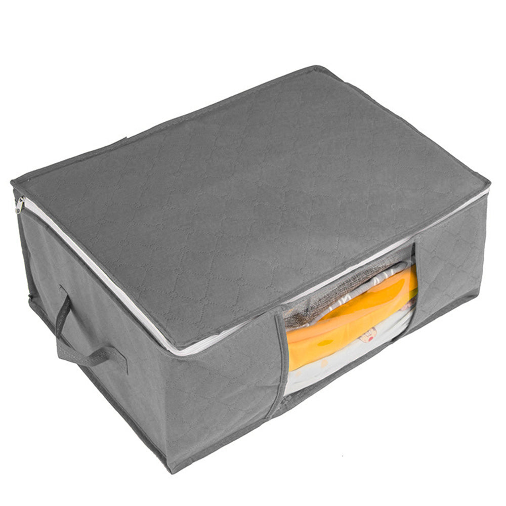 1Pcs Foldable Clothes Quilt Blanket Storage Bag Grey