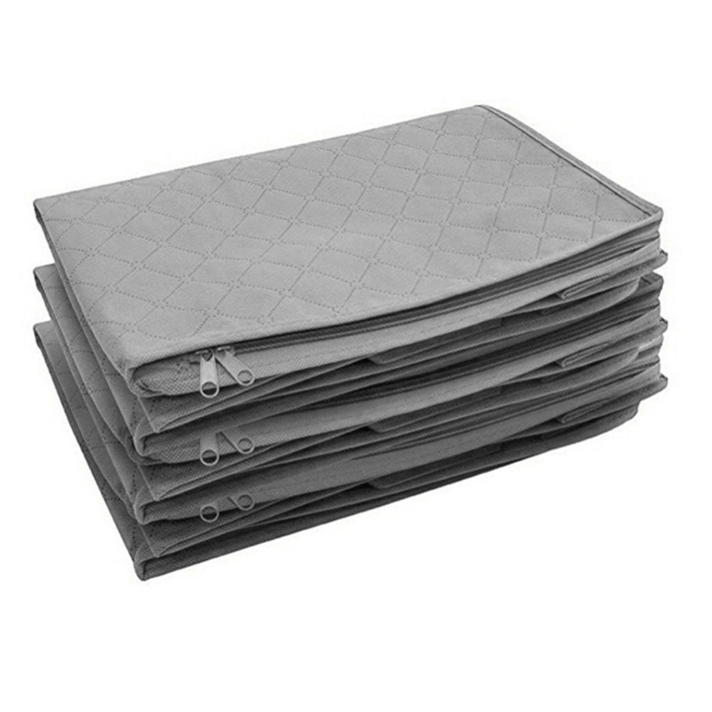 3Pcs Foldable Clothes Quilt Blanket Storage Bag Grey