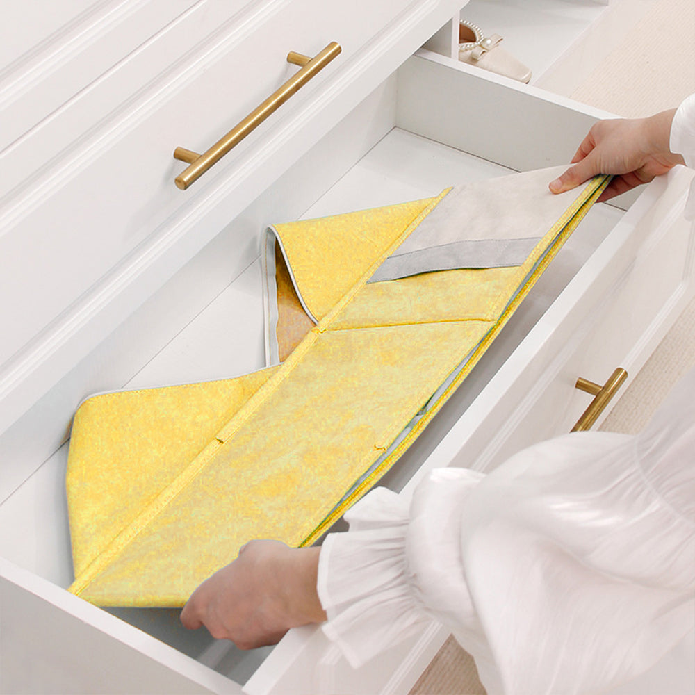 Set of 4Pcs Foldable Bra Underwear Storage Box Yellow