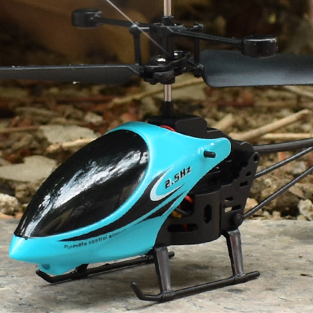 Kids Flying Toy Led Light Helicopter Plane Toy Remote Control Aircraft Remote Control Helicopter Blue