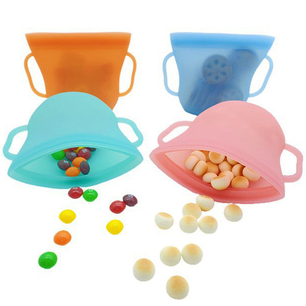 4Pcs Silicone Food Storage Bags Sealer Pouch