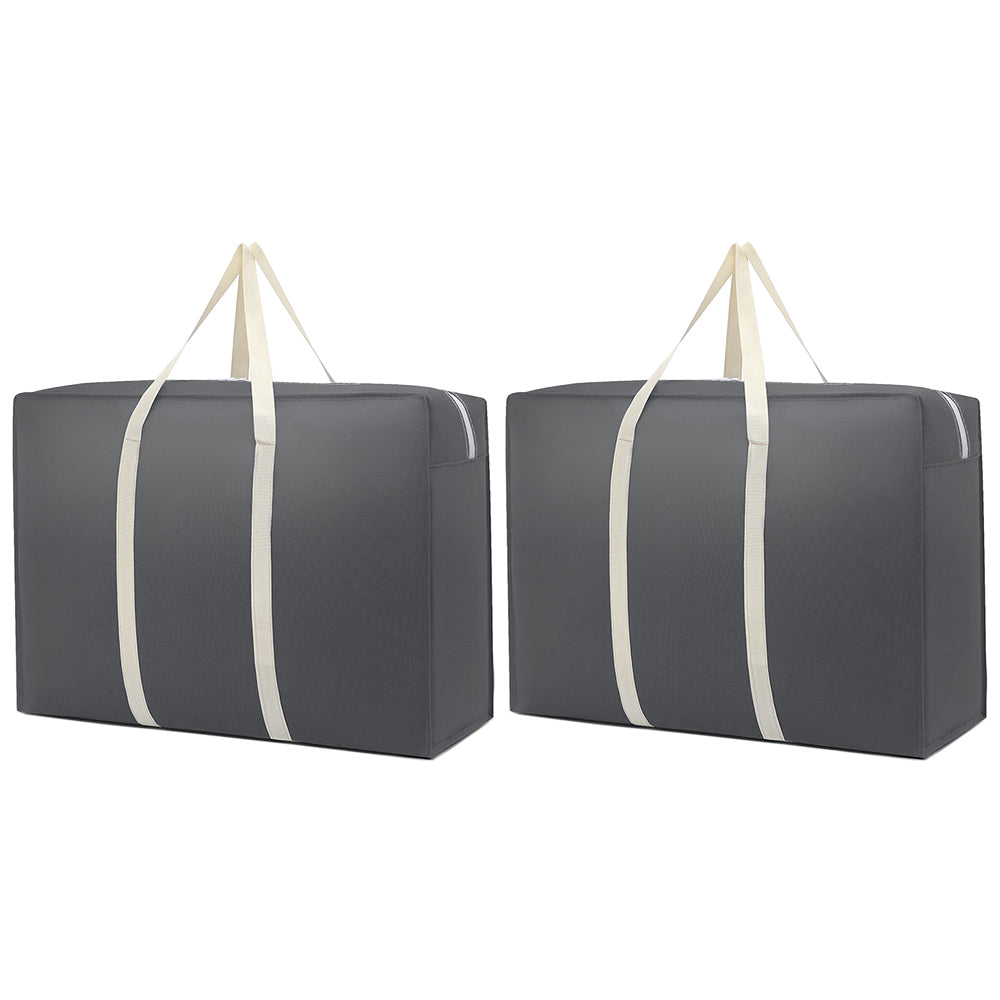 2Pcs Large Capacity Luggage Storage Bag Grey