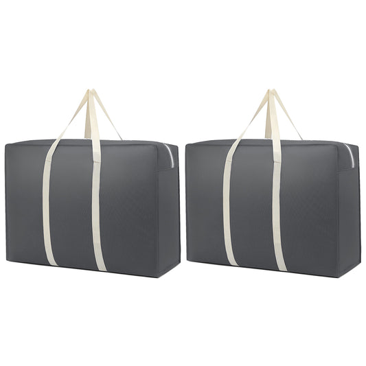 2Pcs Large Capacity Luggage Storage Bag Grey