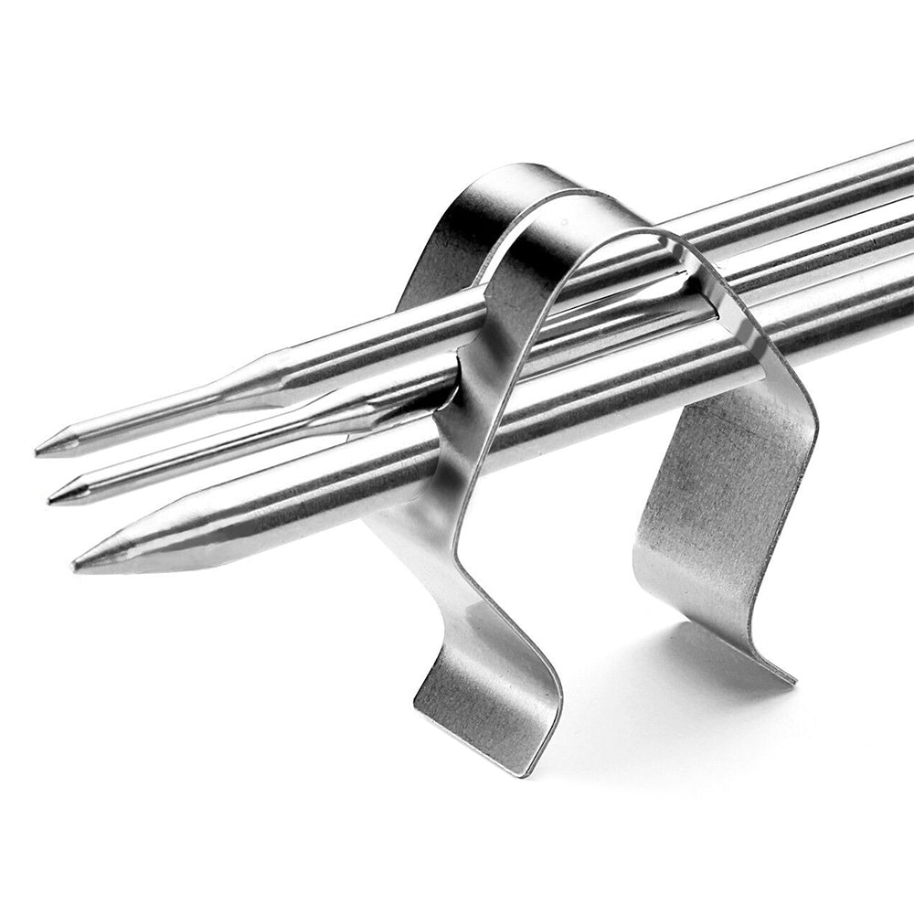 6Pcs BBQ Meat Grill Thermometer Probe Clip Holder