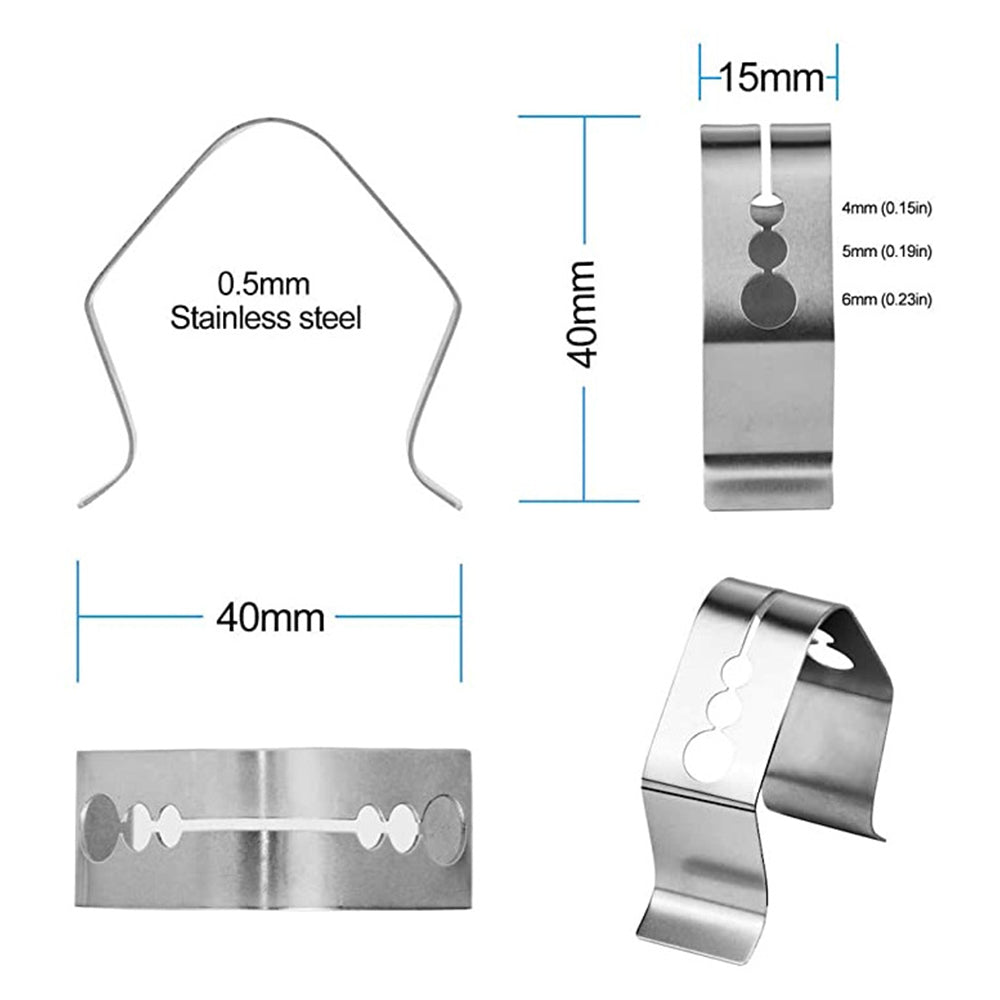 6Pcs BBQ Meat Grill Thermometer Probe Clip Holder