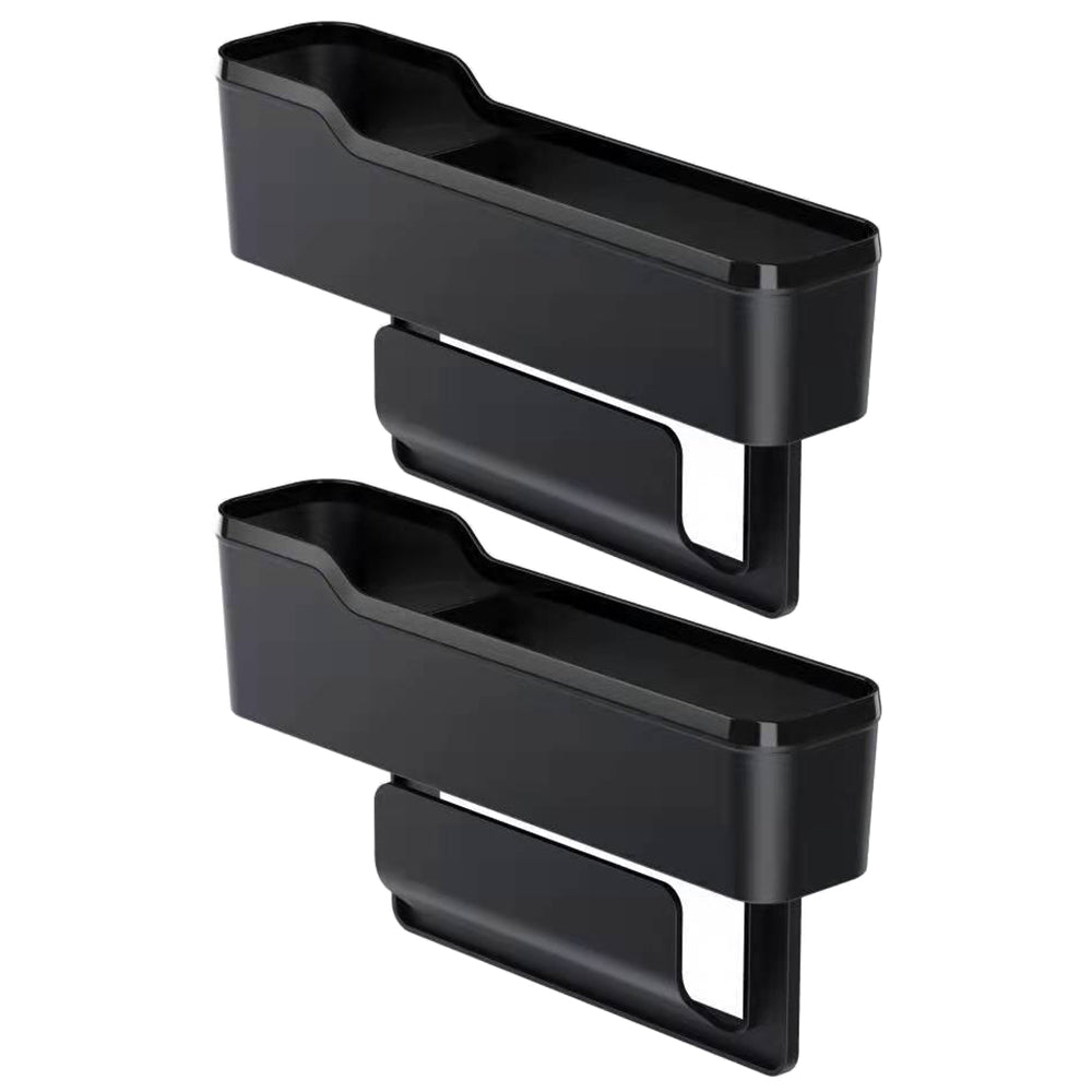 2Pcs Car Seat Gap Filler Organizer Seat Side Crevice Storage Box Black