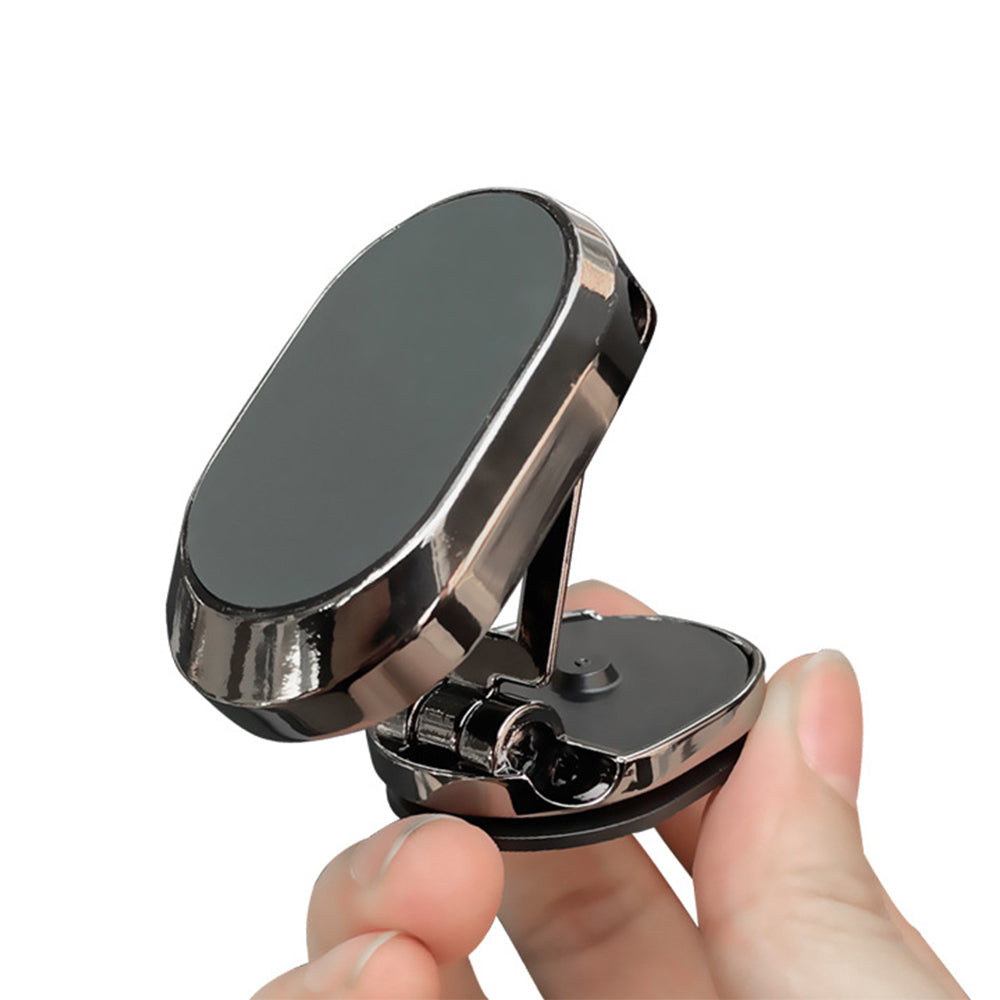 360 Rotating Folding Magnetic Car Phone Holder Silver
