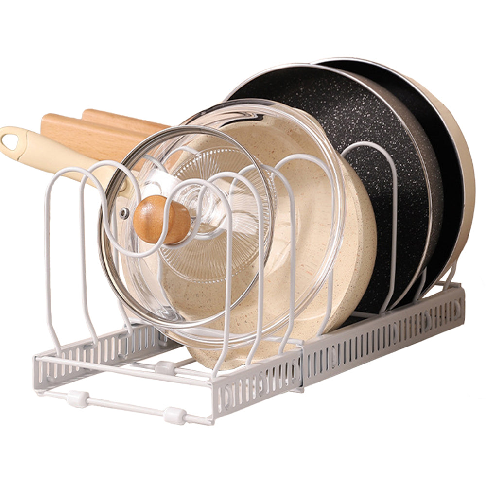 Kitchen Retractable Pot Lid Organizer Holder