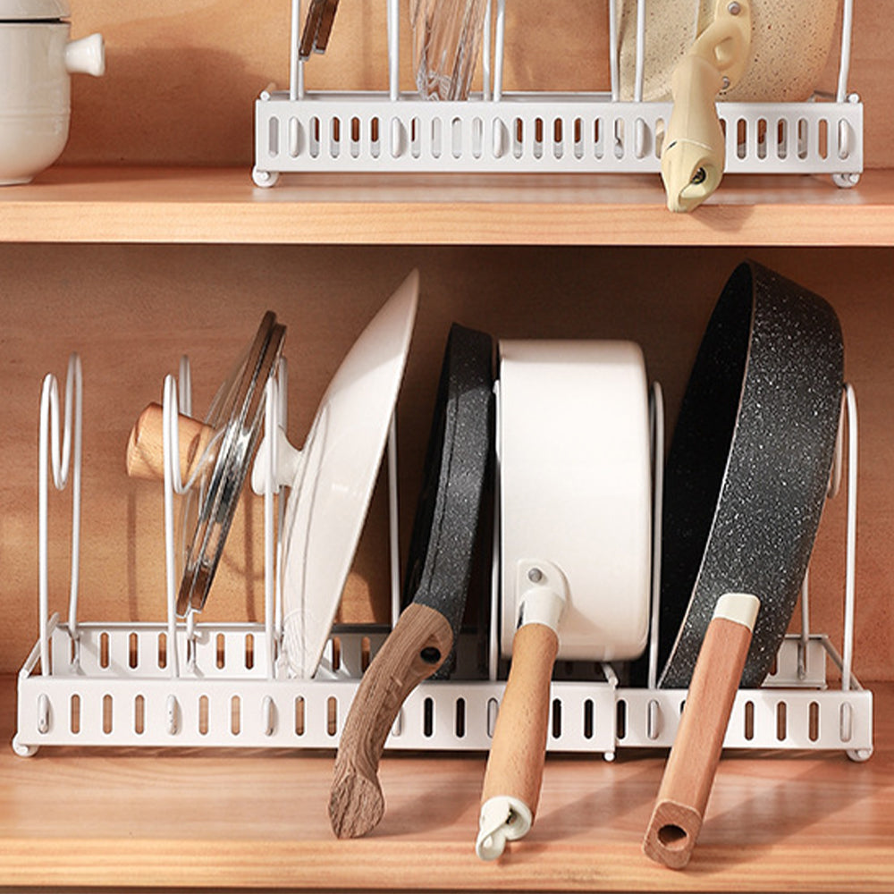 Kitchen Retractable Pot Lid Organizer Holder