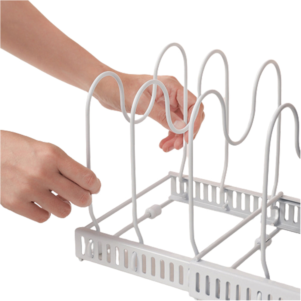 Kitchen Retractable Pot Lid Organizer Holder